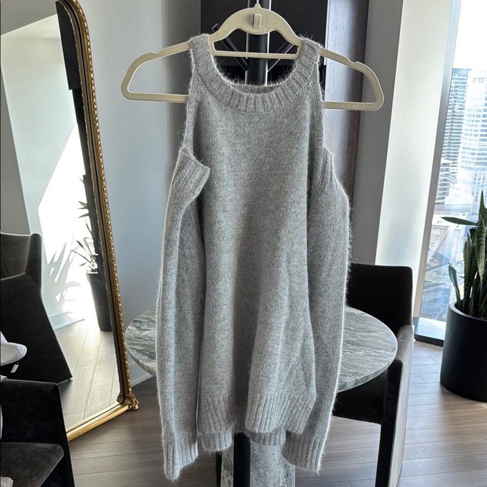 Gianni Bini Gray Off-the-Shoulder Sweater